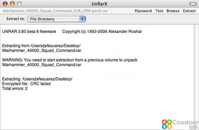 Mac软件-解压RAR文件UnRarX(2.2)